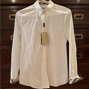 NWT Burberry Classic Button-Down Blouse